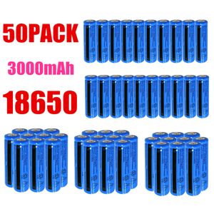 50PCS Rechargeable 3000mAh Li-ion Batteries 18650 Battery 3.7v 11.1W BRC Battery Not AAA or AA Battery for Flashlight Torch Laser