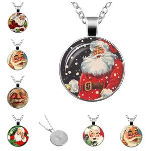 Santa Claus tid pärla glas halsband hängsmycke för män och kvinnor dan355 mix order hänge halsband