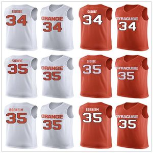 Syracuse Orange College # 34 Bourama Sidibe # 35 Koszykówka Jersey Buddy Boeheim Męskie Zszyte Niestandardowe Niestandardowe Koszulki Nazwa Nazwa