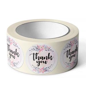 Colorful Thank you printed paper stickers labels for wedding favour,craft package label business invitation envelope seal sticker