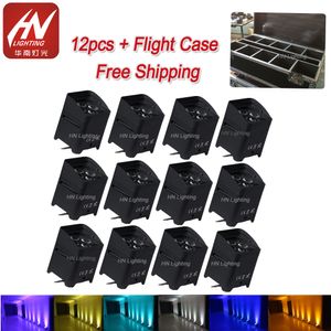 12pcs smart dj s4 led light 4*18w RGBWA UV wash uplight wireless djs uplighting wedding with Wifi&IR remote control