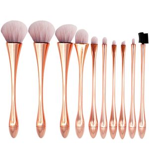 10pcs Small Waist Makeup Brushes beauty tools goblet loose powder blush brush make up tool free ship 20