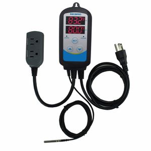 Pré-wired Digital Dual Stage controlador de temperatura de saída termostatos com temporizador para Brewing Controladores de germinação de sementes de expedição rápida