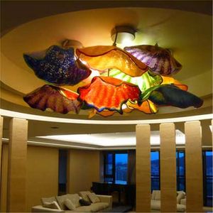 マルチカラーハンド吹きムラノガラス壁ランプデコレーションプレートファンシーLED装飾的な壁ライトインド