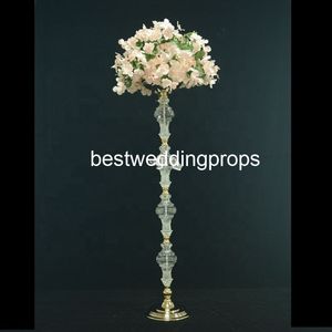 Ny stil dekorativa långa guld bröllop blomma stå centerpieces best01137