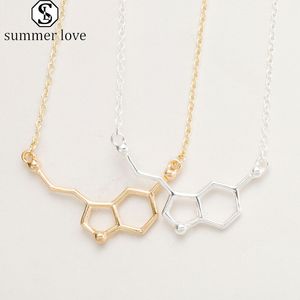 Nieuwe aankomst chemische molecule ketting unieke geometrische sierlijke hanger ketting voor vrouwen meisjes goud elegante lange ketting charme sieraden y