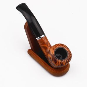 Hot-selling yellow wood-like filter pipe filter cigarette holder bakelite pipe bend handle acrylic pipe