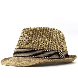 New Boy Straw hat Baby Sun Hats Children Jazz Cap Bucket Hats Summer Hat For Girls Panama Hat Photography Props 48-52CM