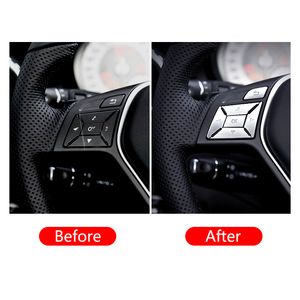 Tillbehör klistermärke för Mercedes Benz GLC A B C E -klass GLA CLS GLE GLS GLK GL ML Bil Steering Button Decoration Cover278p