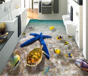 اللوحة الحديثة عالم البحار حمام مول 3D بلاط الأرضيات أرضية اللوحة الطابق ملصقات PVC ملصق اللوحة الجدارية