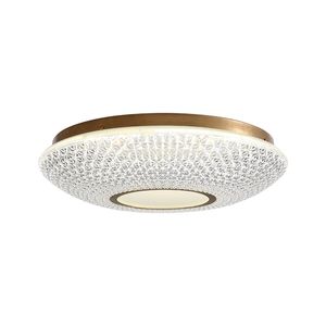 Toolery American Style Copper LED Ceiling Lamp Round Dia.50cm Ultra-Thin LED Balcony Aisle Modern Minimalist Creative Brass Ceiling Lights