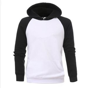 Masculino capuz de jaqueta novo solto de cor de esportes casuais soltos combinando raglan com capuz com capuz Sweatshirt homem grande tamanho s-2xl