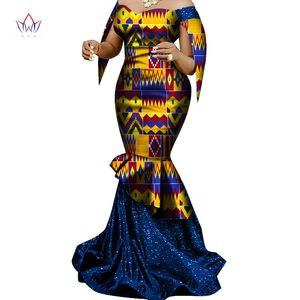 Hergestellt in China 2020 Mode afrikanische Kleider für Frauen Dashiki Plus Size Afrikanische Kleidung Bazin Plus Size Partykleid WY6830