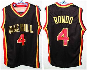 Rajon Rondo #4 Oak Hill High School Retro-Basketballtrikot für Herren, genähte Trikots mit benutzerdefinierten Nummern und Namen