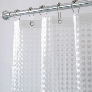 Aimjerry Heavy Duty 3D Eva Clear Shower Curtain Liner Set для ванной комнаты водонепроницаемый занавес T200624