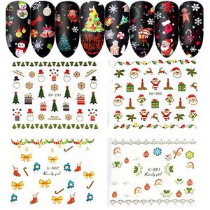 Cute Lady Christmas Nail Decals Stickers Stars Christmas Style Xmas Tree Santa Bell Finger Beauty Wraps Star DIY Nails Art