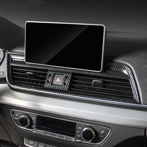 ABS центральная консоль Воздуховыпускная рамка украшения наклейки стайлинга автомобилей для Audi Q5 FY 2018 2019 LHD углеродного волокна цвет интерьера