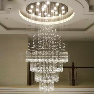 DHL Modern K9 Crystal Chandeliers Luxury Luster Pendant Lamp Designer Ceiling Chandeliers Ball Spiral Art Luminaire Decoration