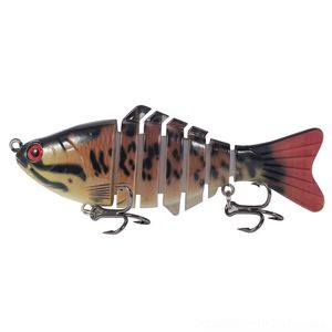 Fiske betar lockar elektriska lockar wobblers för fiske 4-segement laddningsbara USB Swimbait Lure T200602 blinkande LED-ljus fiske lure crankbait