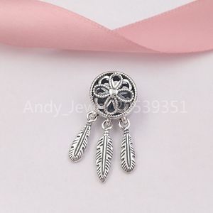 Andy Jewel Authentic 925 Серебряные серебряные бусины духовные ловцы мечты болтают очарование, подходит для европейских ювелирных изделий в стиле Пандоры, колье 797