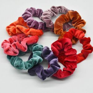 42 färger solid mini hästsvanshållare hår scrunchies velvet elastiska hårband scrunchy slipsar rep scrunchie