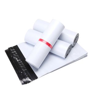 20x26+4cm White Express Shipping Mailer Envelope Self Sealable Package Bag Self Adhesive Post Courier Mailer Plastic Mail Packing Pack Pouch