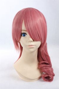 Parrucche Cosplay Final Fantasy Serah Farron Parrucche lunghe rosa per capelli anime per ragazza