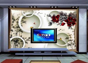 Personalizado 3D Mural Wallpaper criativa Extensão Wallpaper Pintura de parede de seda do fundo da parede Original 3D