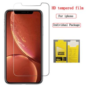 Screen Tempered Glass Protector for iPhone 11 Pro Max XS Max XR 8 7 plus Explosion HD Protective Film With Packing