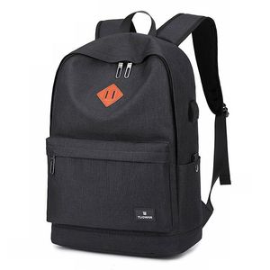 Zaino per studenti - Zaino per scuola in tela Zaino per laptop da viaggio resistente con porta di ricarica USB Zaino per borsa da scuola per uomoDonna