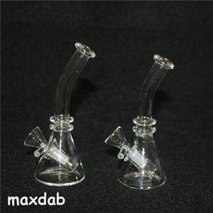 mini beaker design silicone smoking water pipes hookah unbreakable filter glass bong dab rig dabber tool