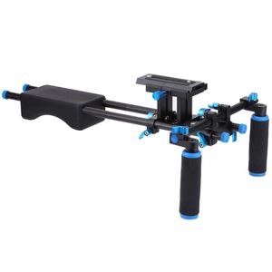 Freeshipping D2 DSLR Rig Camera Mount Head Sistema di supporto per spalla video palmare Supporto per staffa con morsetto per asta da 15 mm