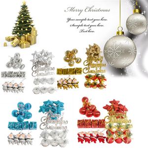 Ciondolo di Natale Ornamento dell'albero di Natale Ornamento fai da te Babbo Natale Decorazione per alberi per la festa a casa Ciondolo 28PC/set