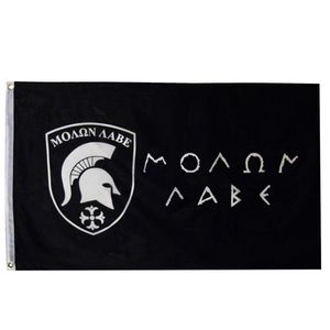 3x5 Fts 90 cm x 150 cm Bandeira Grega Spartan Molon Labe Venha e leve-a direto da fábrica