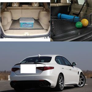 For Alfa Romeo Giulia 2017-19 model Car Auto Rear Trunk Cargo Organizer Storage Nylon Plain Vertical Seat Net