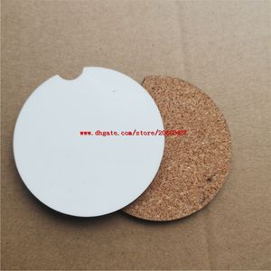 Nova chegada sublimação de madeira mdf carro em branco coastes impressão quente de transferência coasters com cortiça e Não-deslizamento 65 * 65 * 4mm