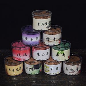 1 box / 40 Stücke Natürlichen Rauch Rückfluss Kegel Weihrauch Indoor Aromatherapie Kugel Sandelholz Lavendel Jasmin In Box Turm WCW620