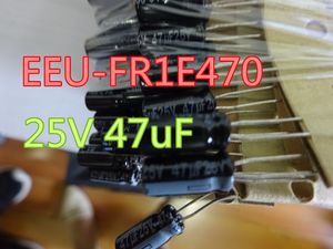 20 adet / grup Alüminyum Elektrolitik Kapasitör EEU-FR1E470 25 V 47UF 5x11mm