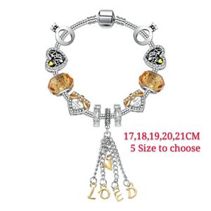 Partihandel-New Fashion Love Pendant Bangle 925 Silver Charm Bead Tillbehör Armband DIY Bröllop Smycken Alla hjärtans gåva med låda