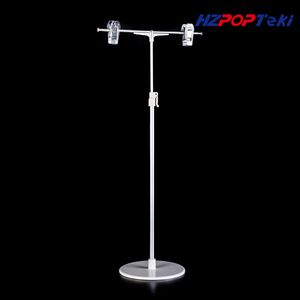 POP Advertising Poster Sign Paper Rotatable Adjustable Height 34 to 55cm Counter Display Clip Holder Stands Aluminum Pole 6pcs