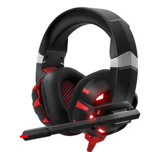 Słuchawki Gaming Headset PS4, Przewodowe Słuchawki Stereo Słuchawki z Crystal Clear Dźwięk, Led Lights Mikrofon Anulowanie hałasu do PlayStation 4 Xbox One