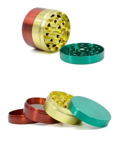 50mm Grinder 4 Layer Zinc Alloy Colorful Mixed Herb Grinders Tobacco Crusher Grinders Wholesales Smoking Accessories GR175