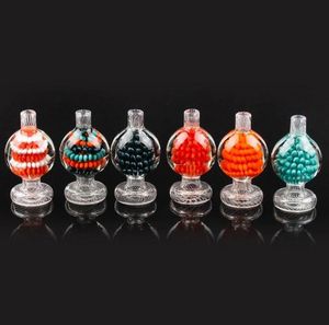 Colorful Pyrex Glass Bong Smoking Accessories Handmade Cover Carb Cap Bubble Ball Top Oil Rigs Portable Innovative Design