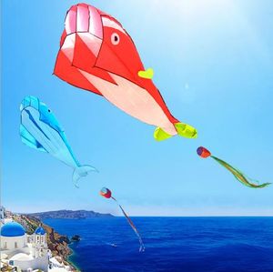 Ny söt stor utomhus rolig sport Single Line Software Dolphin Whale Kite Flying High Quality Present Drop Shipping