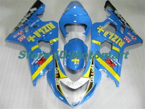 SUZUKI GSXR600 750 K4 04 05 GSXR 600 GSXR 750 2004 2005 mavi Kalafatlama seti SF90 için Motosiklet Fairing kiti