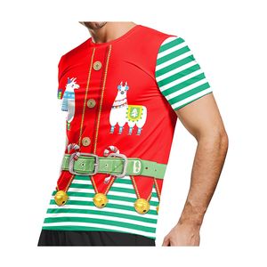 T-shirt 3D moda stampa T-shirt da donna da uomo di Natale T-shirt a maniche corte Anime T-shirt con scollo a V T-shirt da cartone animato 527 Regalo di Natale nero