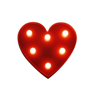 BRELONG 3D Warm White Kids Room Night Light Christmas Wedding Decorative 4.5V - Heart ( No Battery )