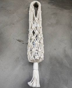 Macrame Wine Tote Cordão de algodão Tecido Macrame Suporte para garrafa de vinho Porta-garrafa Presentes para festa de casamento Festival Itens inovadores