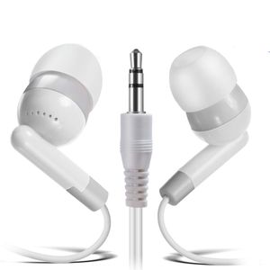 Toptan Toplu Kulakiçi Kulaklıklar Evrensel telefon için Tek Tek Torbalanmış 100'lü Paket MP3 Çalar Okullar, Kütüphaneler, Hastaneler (Beyaz)