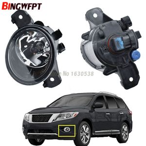 2x Direito + Esquerda Montagem de Lâmpada de Nevoeiro LEVOU luz de Neblina de halogéneo Para Nissan Qashqai + 2 (J10, JJ10) 2007-2012 Para Nissan Pathfinder 2013-2014